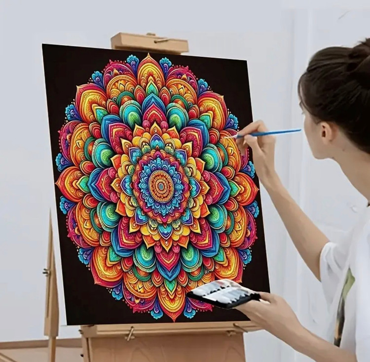 نقاشی با اعداد طرح ماندالا سایز 50*40