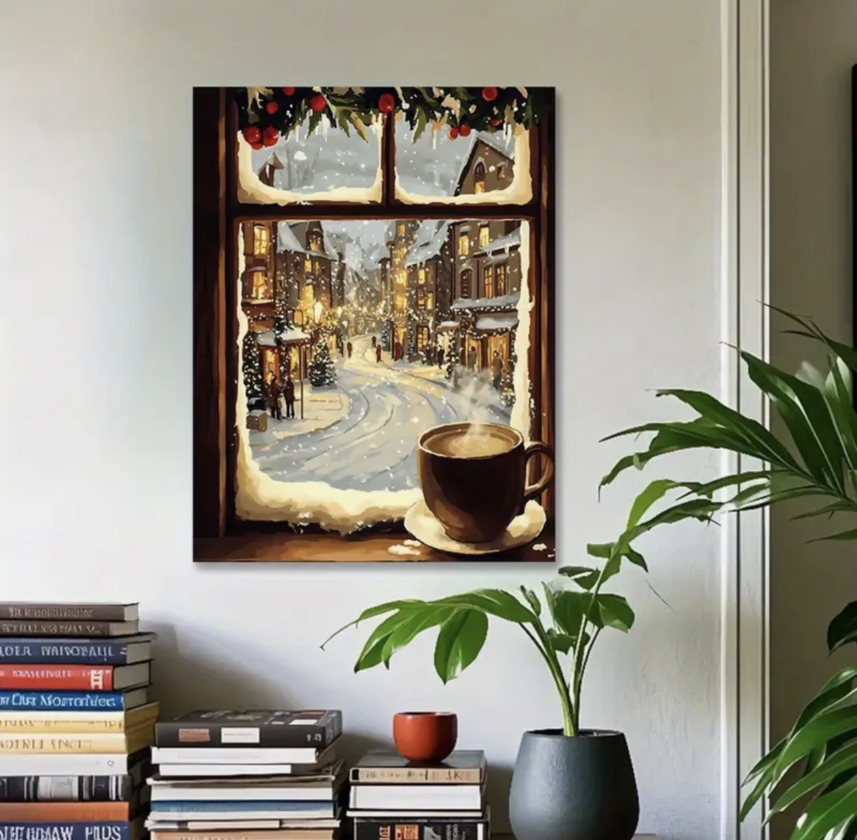 نقاشی با اعداد طرح کوچه برفی سایز 50*40
