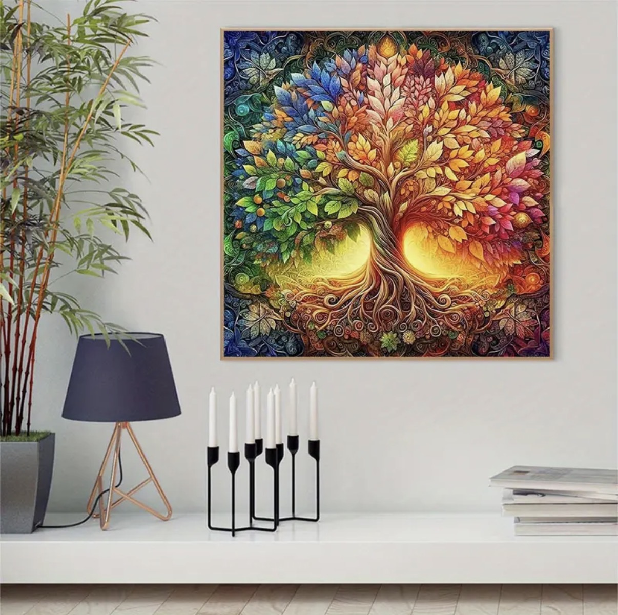 نقاشی با اعداد طرح درخت زندگی سایز 40*30