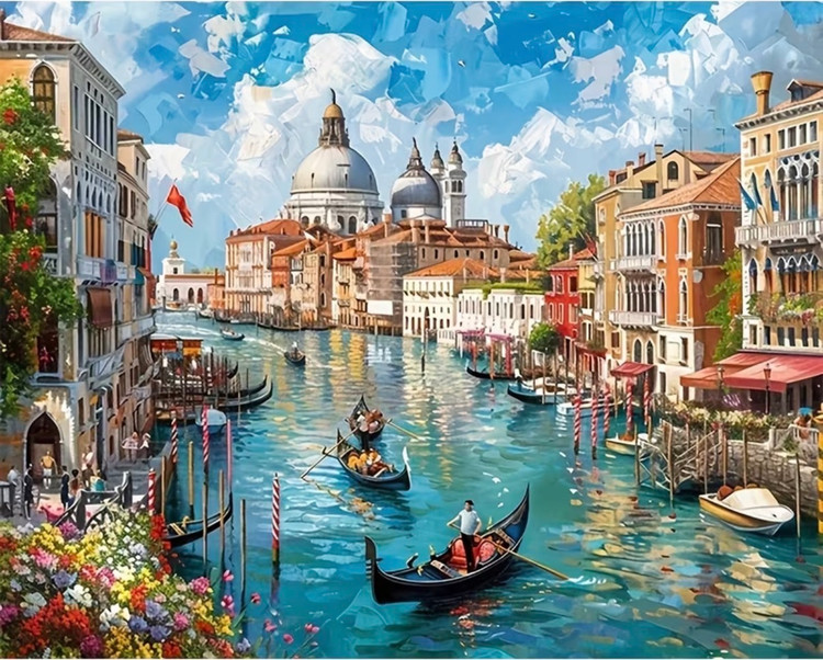 نقاشی با اعداد طرح ونیز سایز 40*50