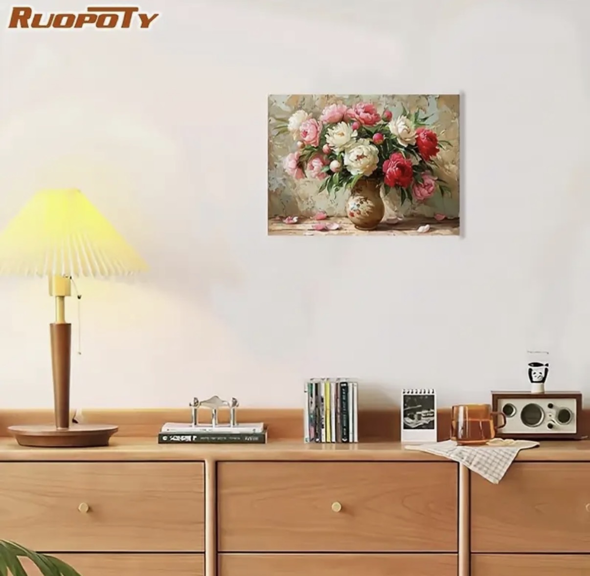 نقاشی با اعداد طرح گلهای کلاسیک سایز 50*40