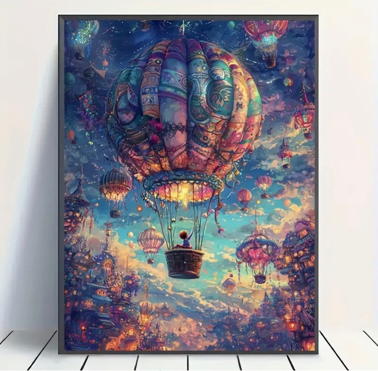 نقاشی الماسی طرح سفر سایز 40*30