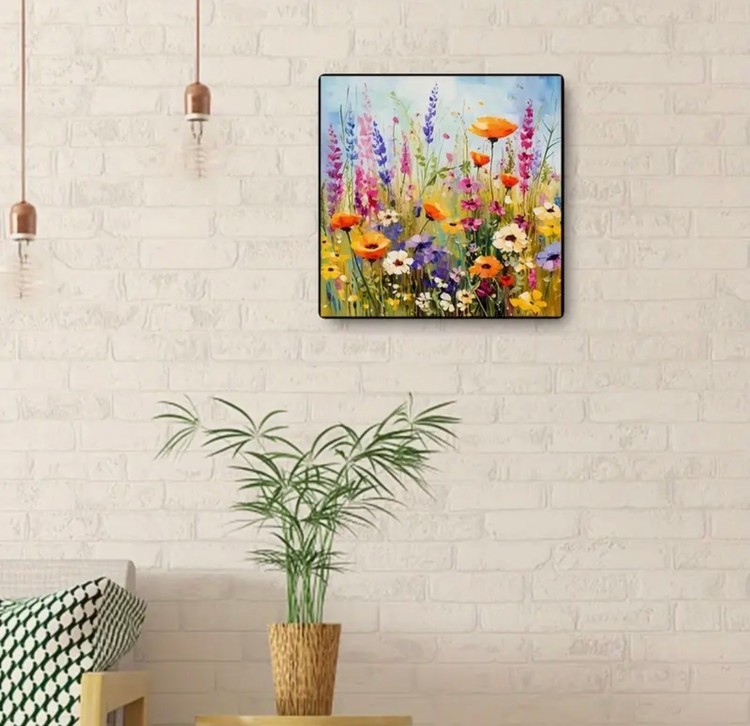 نقاشی الماسی طرح دشت گل سایز 30*30