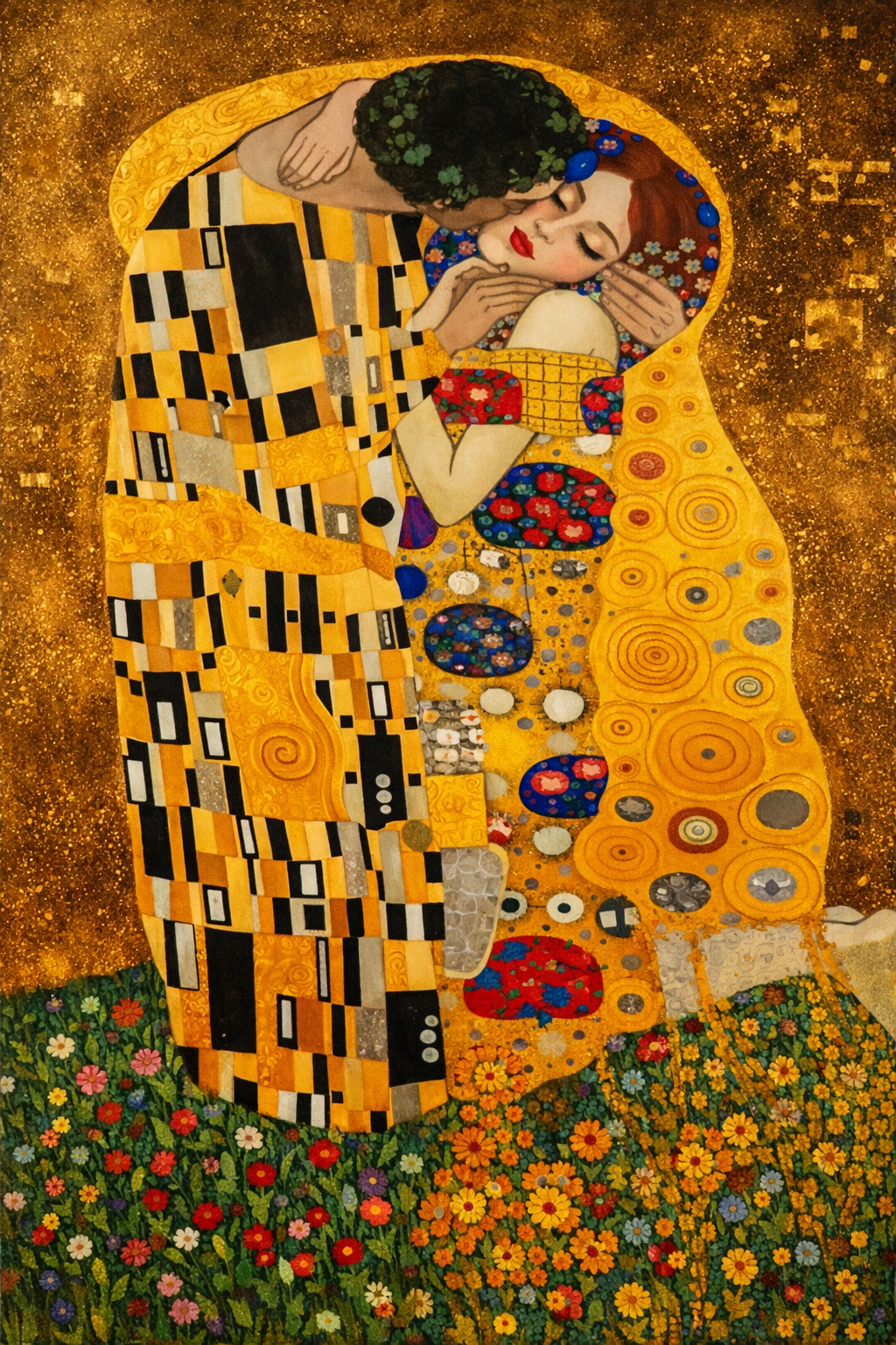 نقاشی با اعداد طرح بوسه سایز 50*40