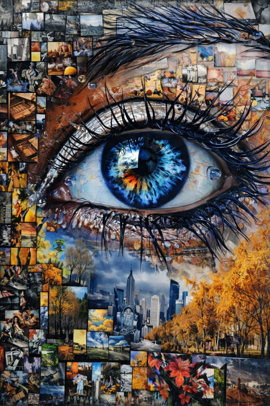 نقاشی با اعداد طرح چشم سایز 50*40