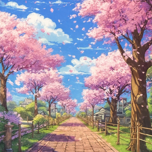 نقاشی الماسی طرح خیابون صورتی سایز 50*40