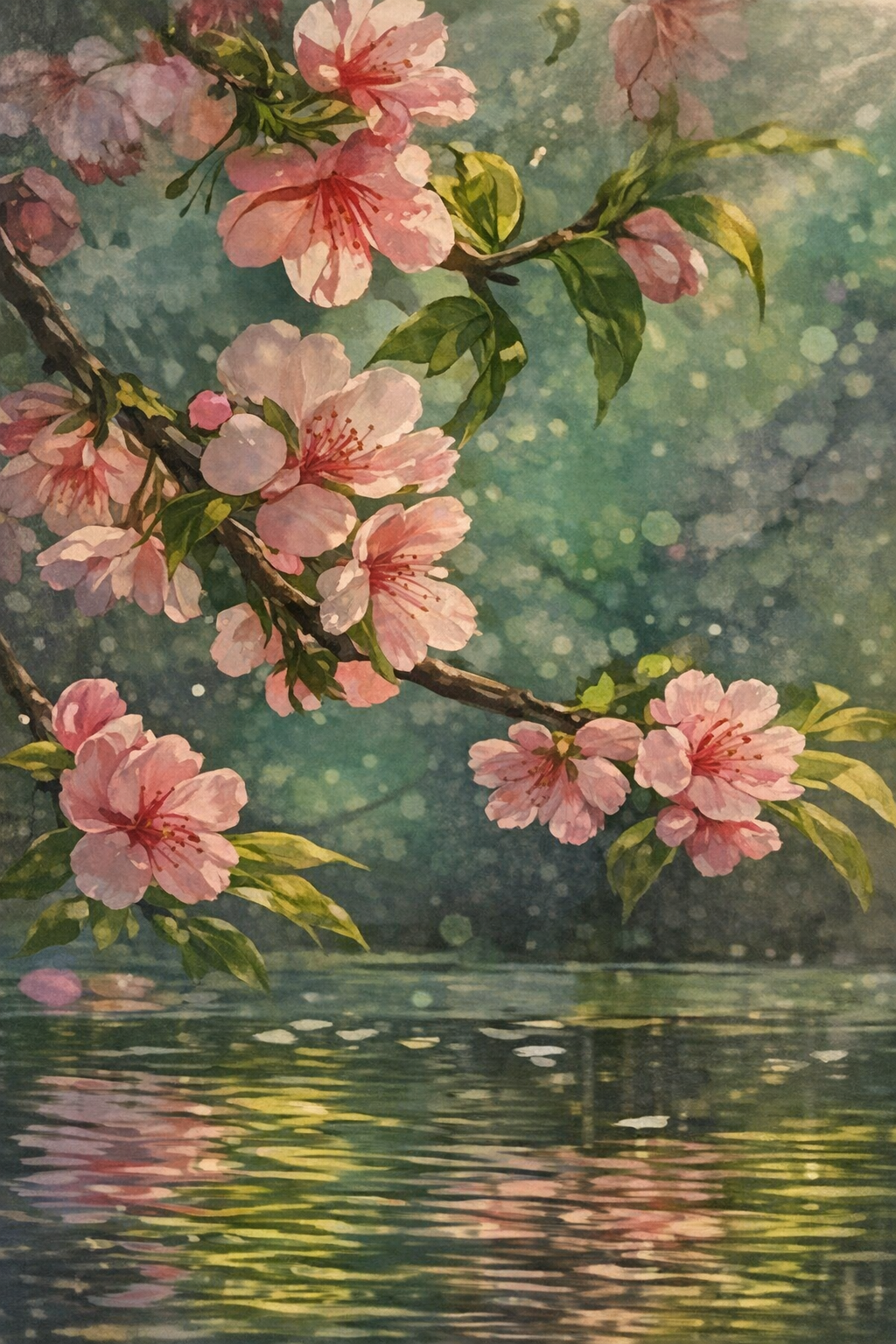 نقاشی الماسی طرح گل مرداب سایز50*40