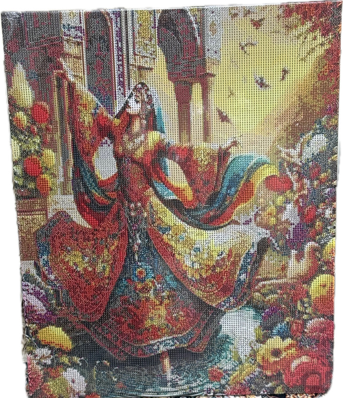 نقاشی الماسی روی بوم طرح دختر رقصان سایز ۴۰*۳۰