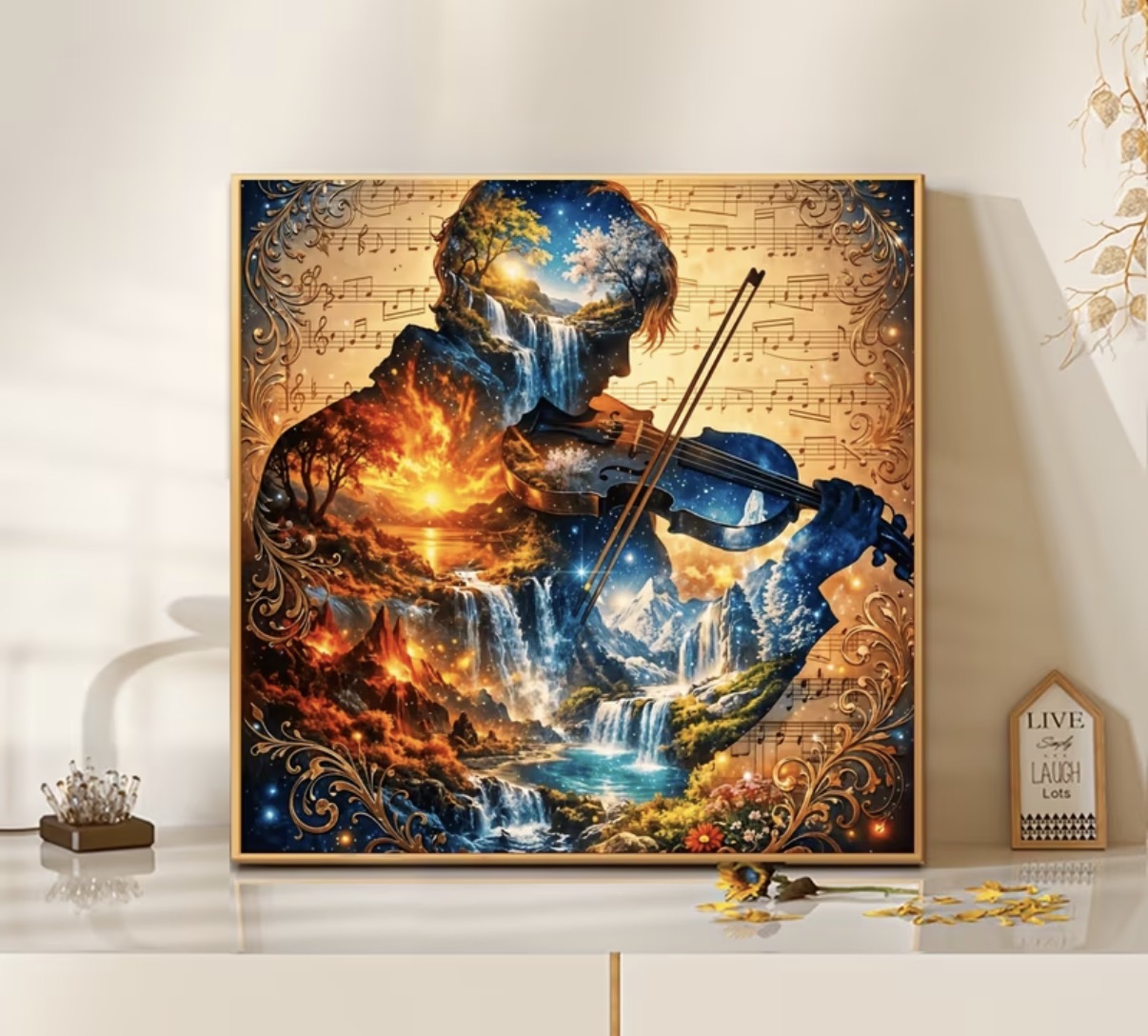 نقاشی الماسی طرح سمفونی سایز 40*40