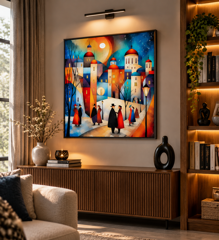نقاشی الماسی طرح شهر فانتزی سایز 50*40
