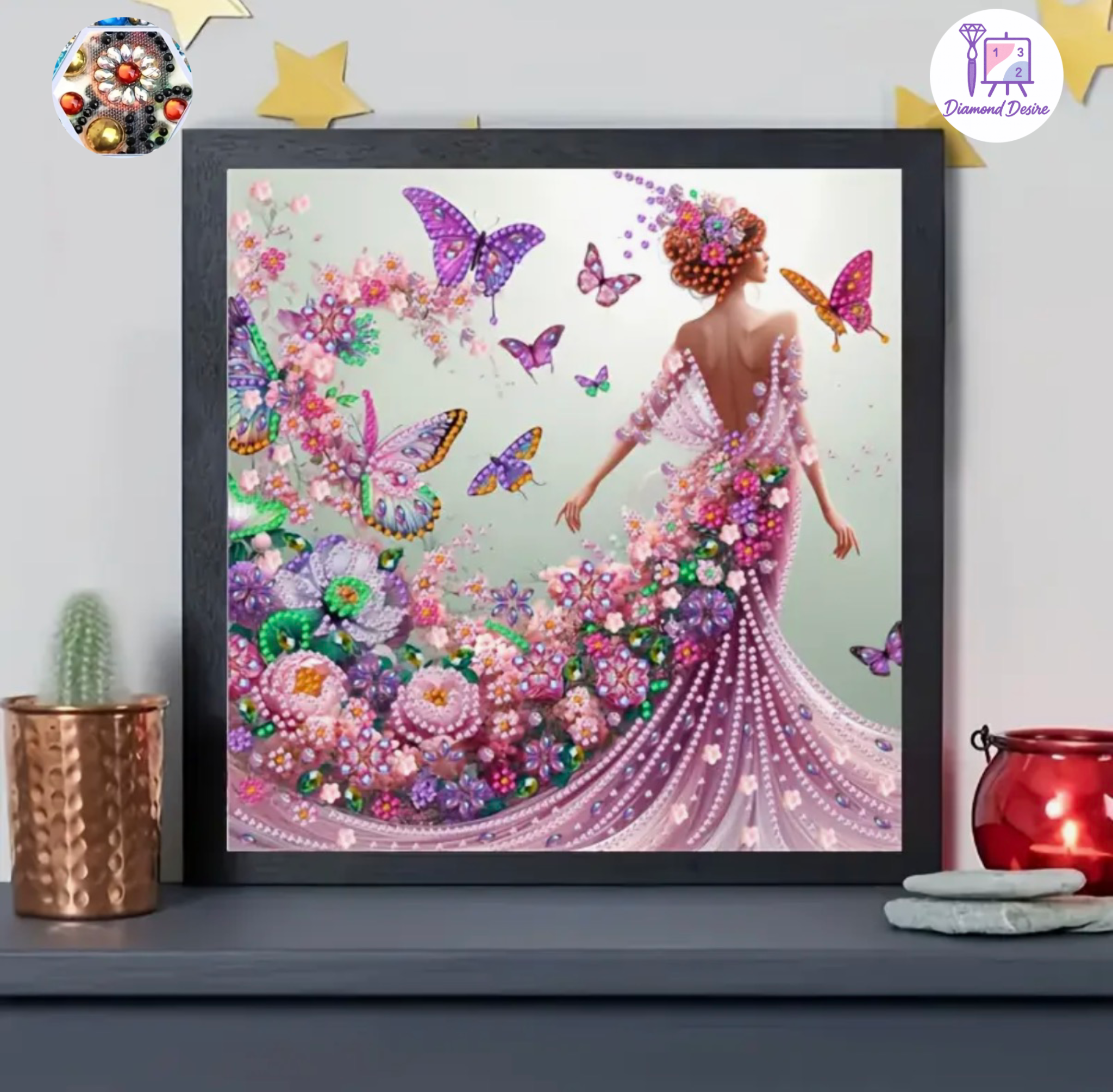 نقاشی الماسی طرح بهاری سایز 30*30