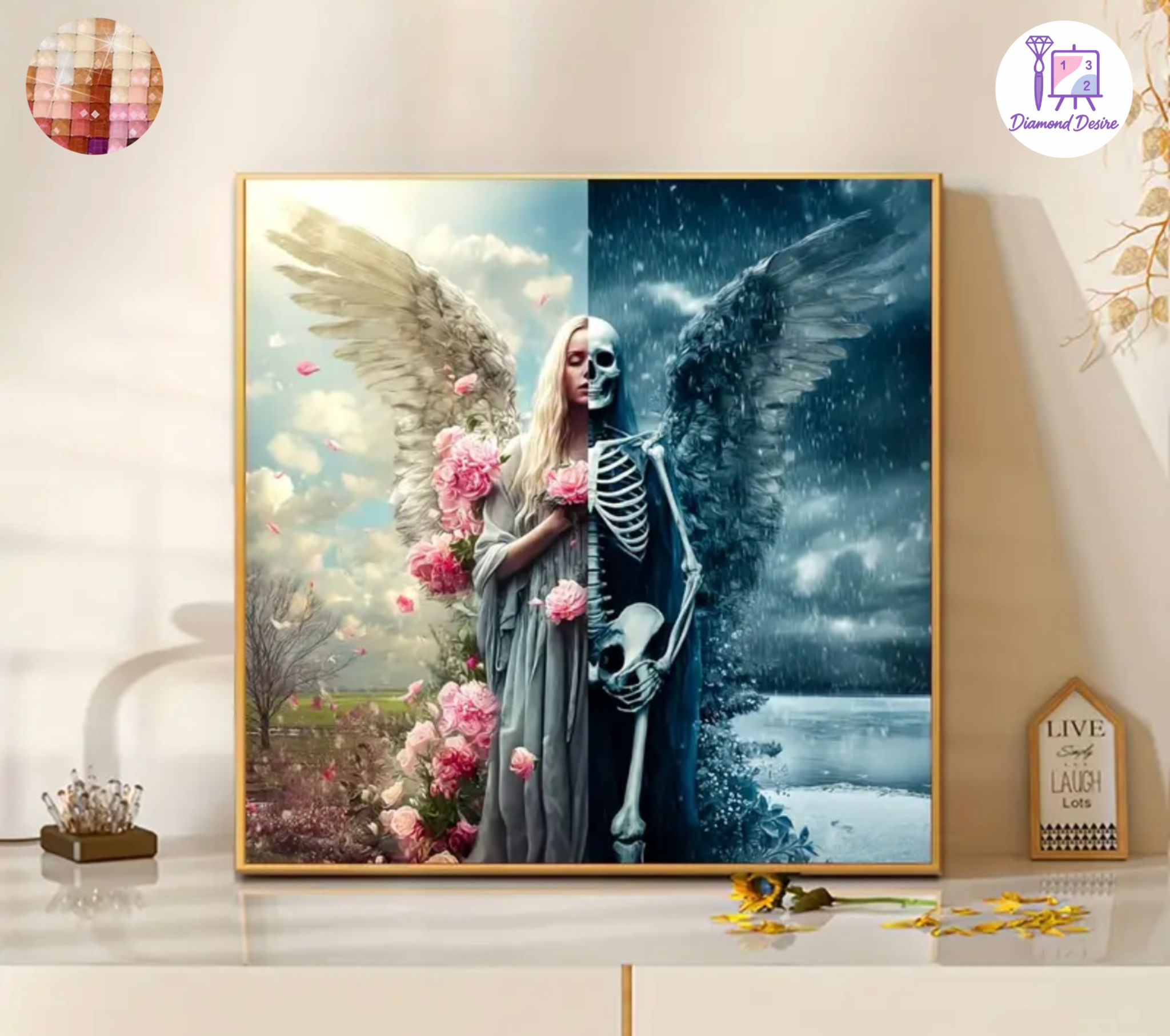 نقاشی الماسی طرح زندگی سایز 40*40