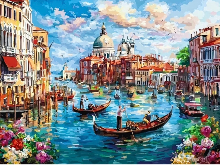 نقاشی الماسی طرح ونیز سایز 50*40