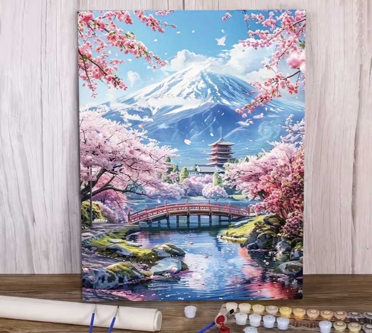 نقاشی با اعداد طرح کوه فوجی سایز 50*40