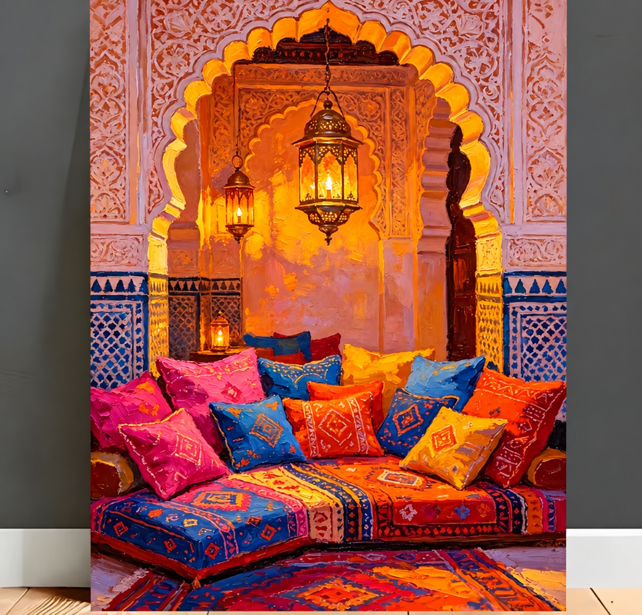 نقاشی با اعداد طرح مراکشی سایز 50*40