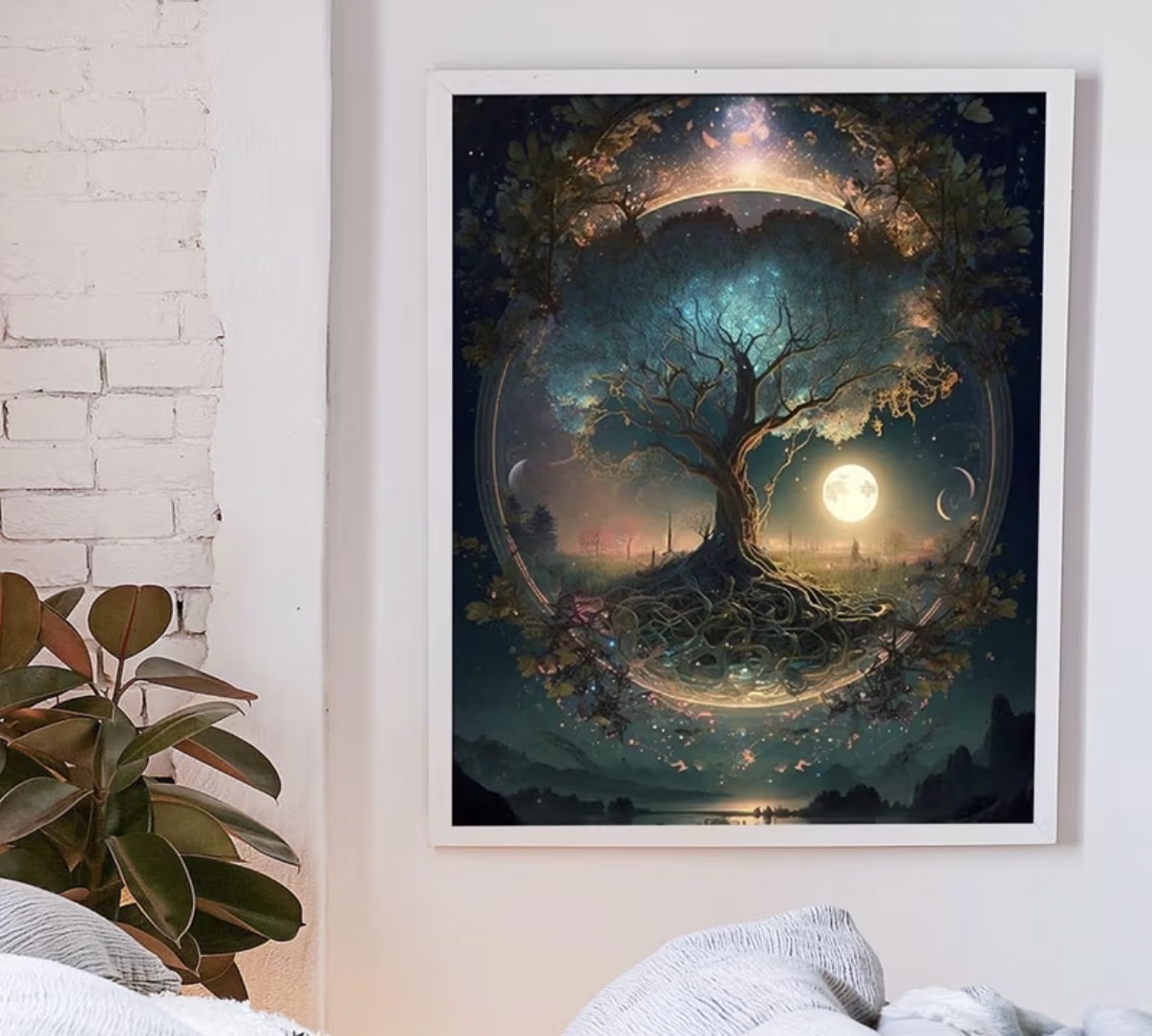نقاشی با اعداد طرح درخت جادویی سایز 50*40