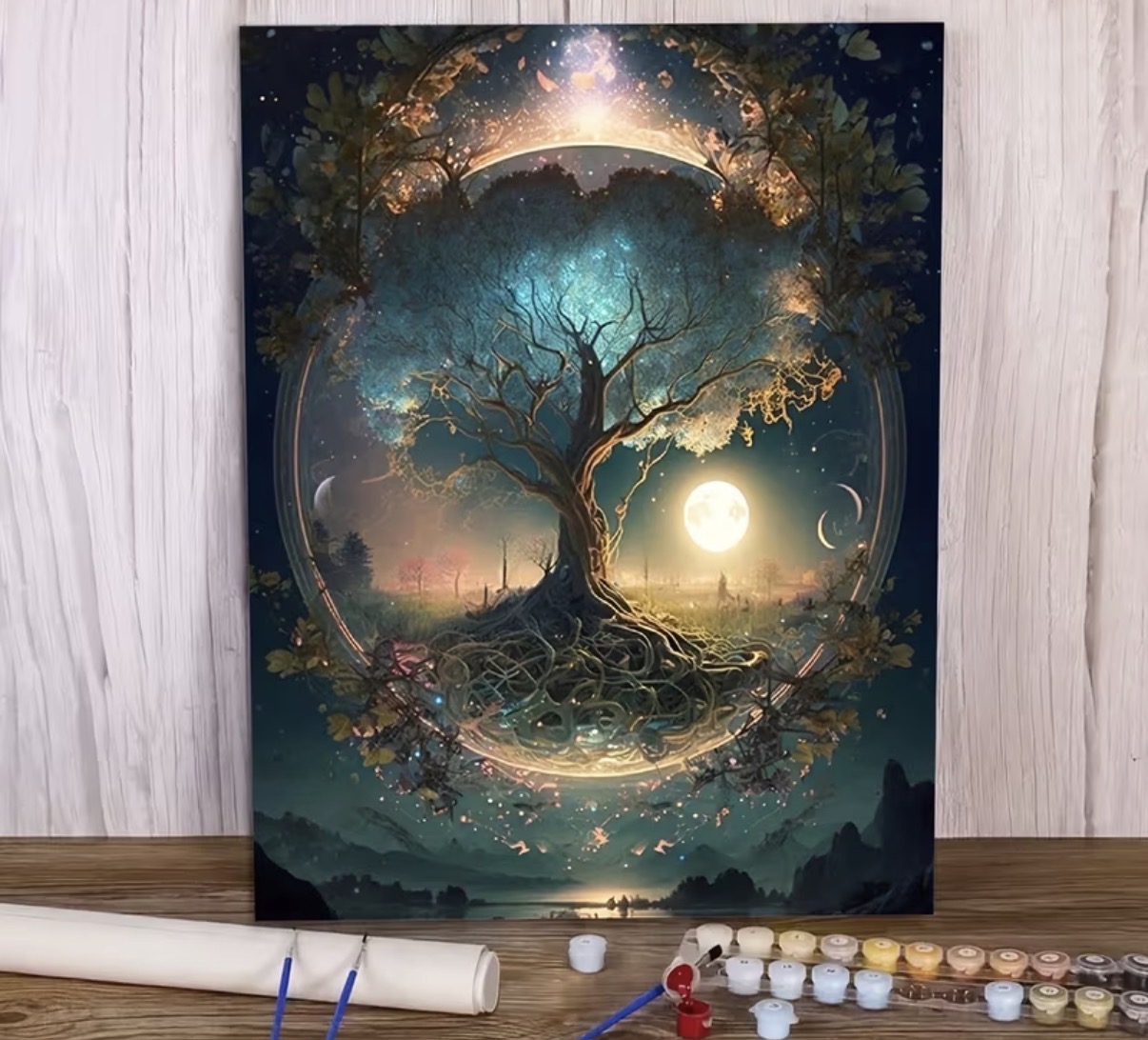 نقاشی با اعداد طرح درخت جادویی سایز 50*40