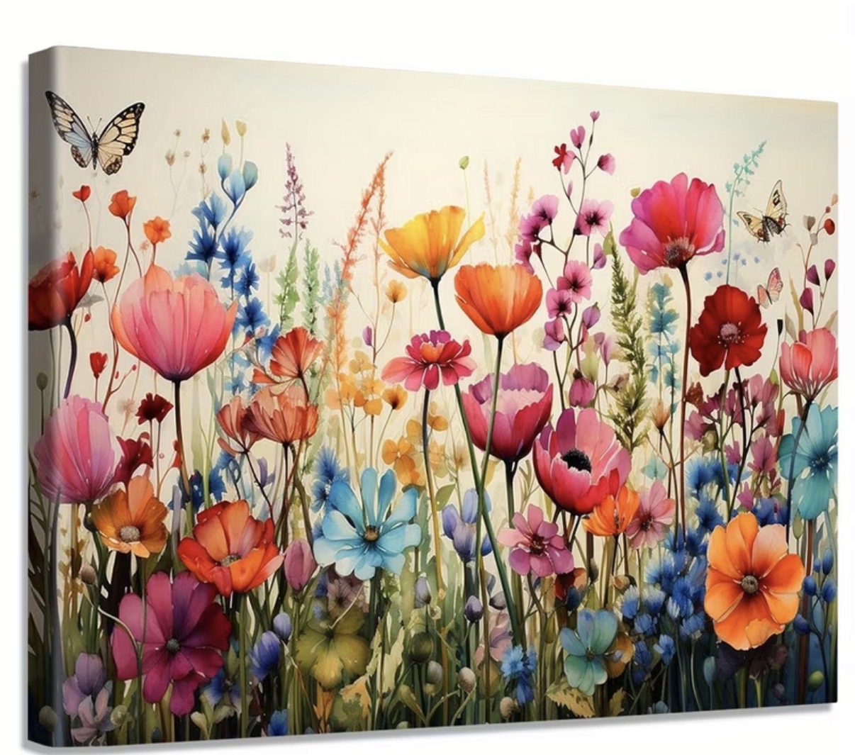 نقاشی با اعداد طرح گلهای رنگی سایز 50*40