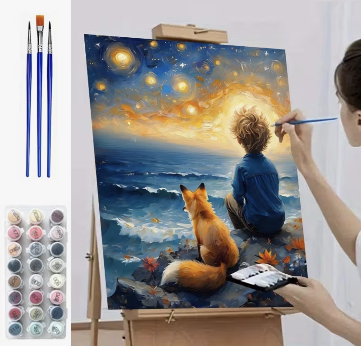 نقاشی با اعداد طرح شازده کوچولو سایز 50*40