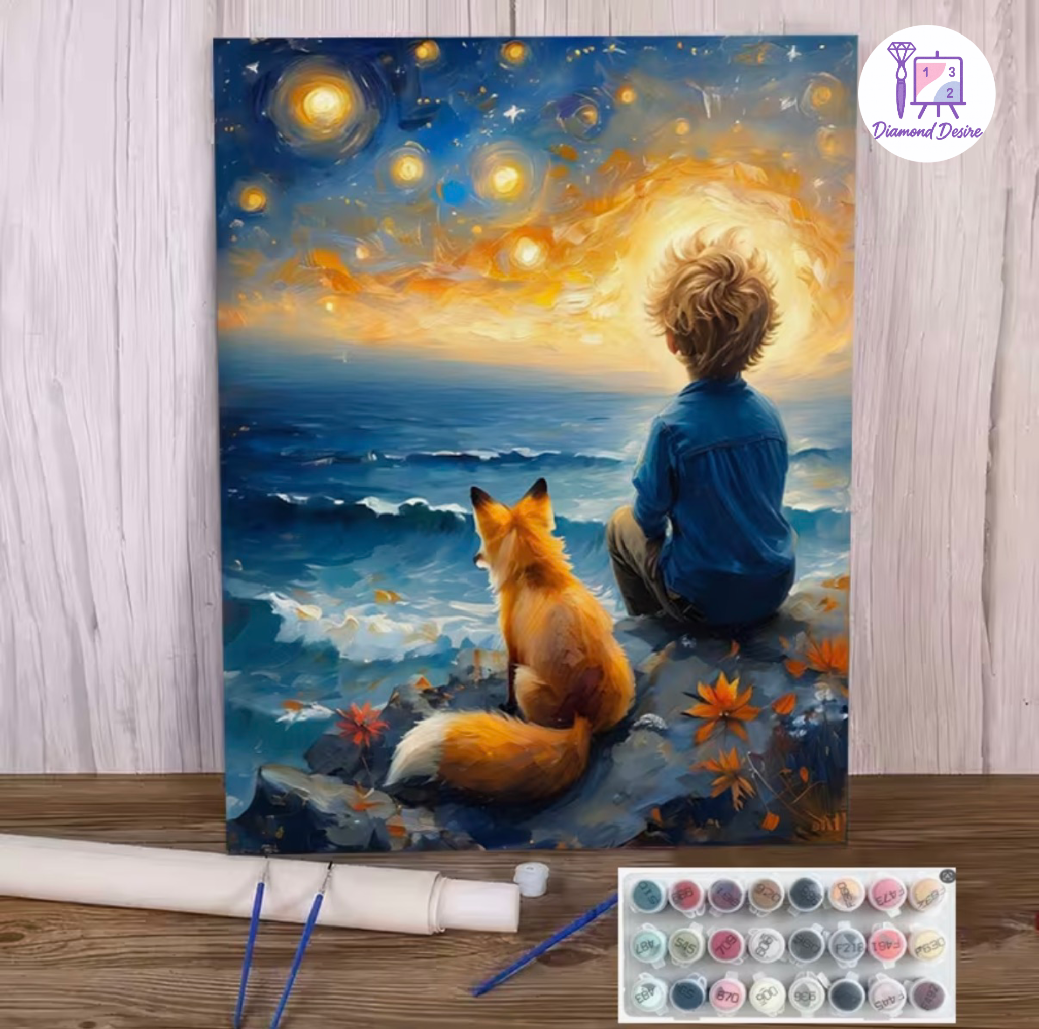 نقاشی با اعداد طرح شازده کوچولو سایز 50*40