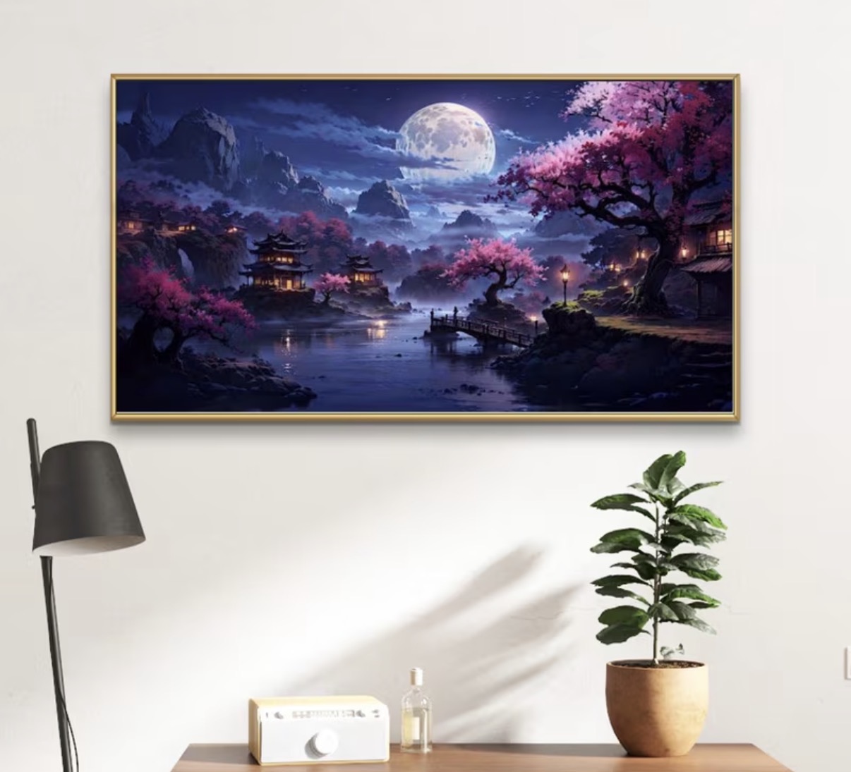 نقاشی با اعداد طرح شب ژاپن سایز 70*40