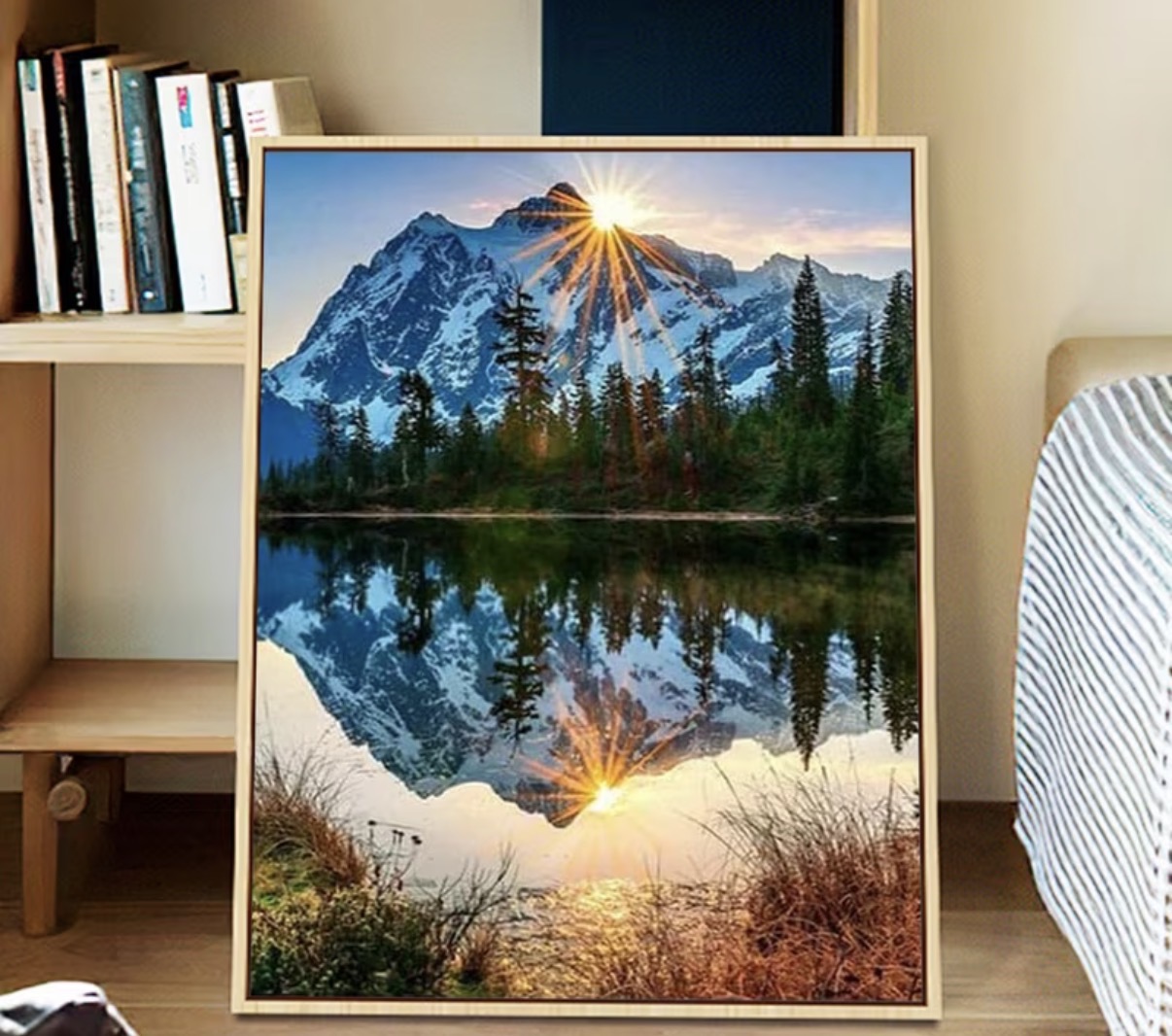 نقاشی با اعداد طرح کوهستان سایز 50*40