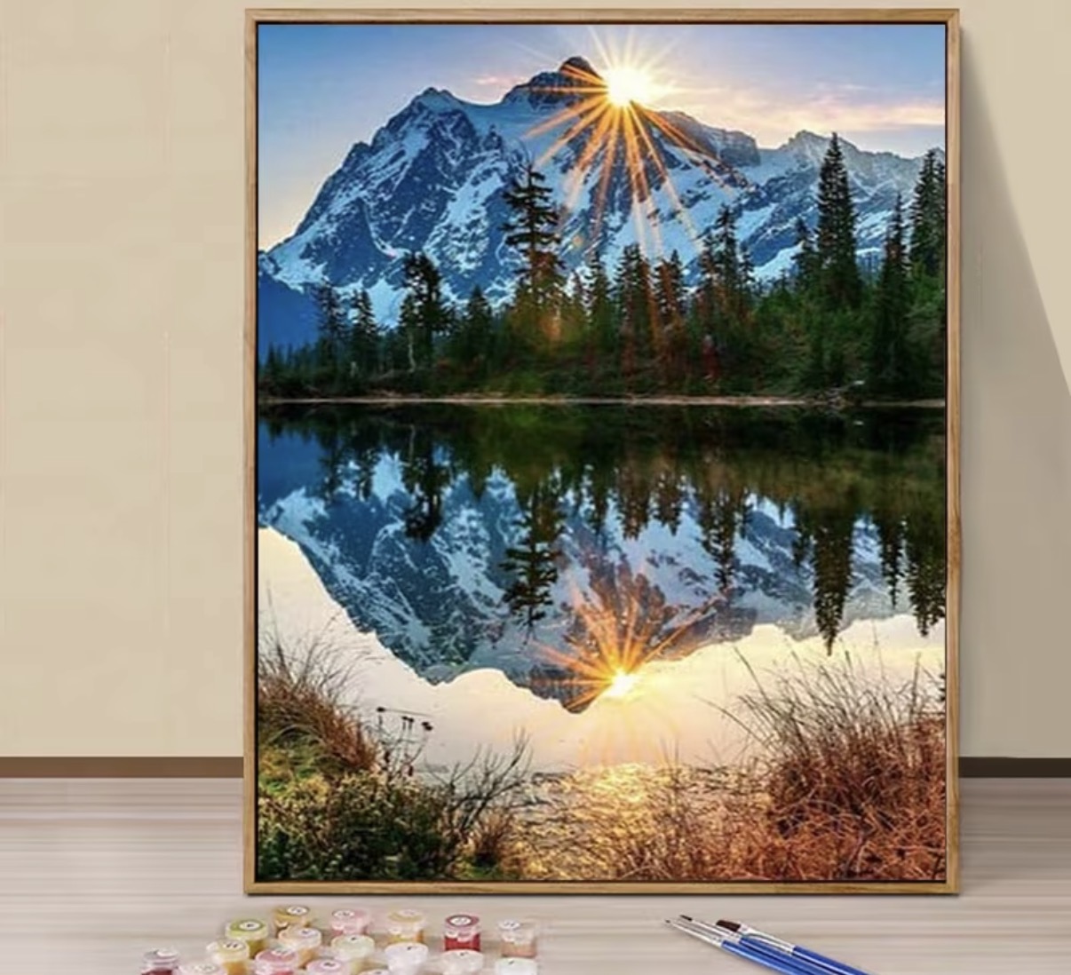 نقاشی با اعداد طرح کوهستان سایز 50*40