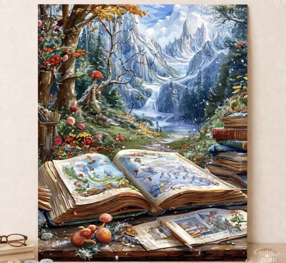 نقاشی با اعداد طرح جادوی کتاب سایز 50*40