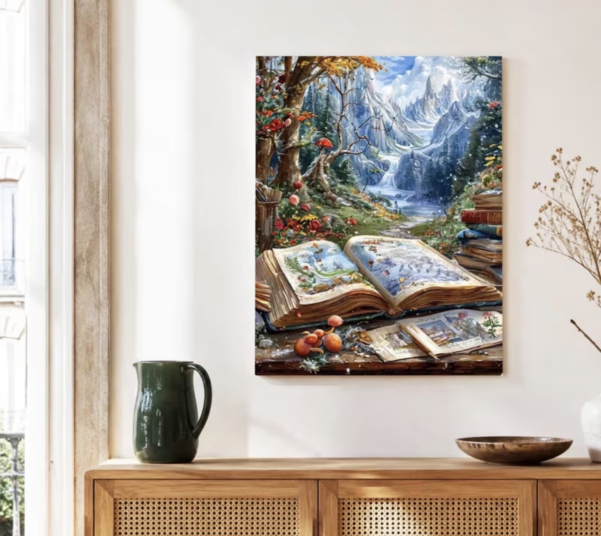 نقاشی با اعداد طرح جادوی کتاب سایز 50*40