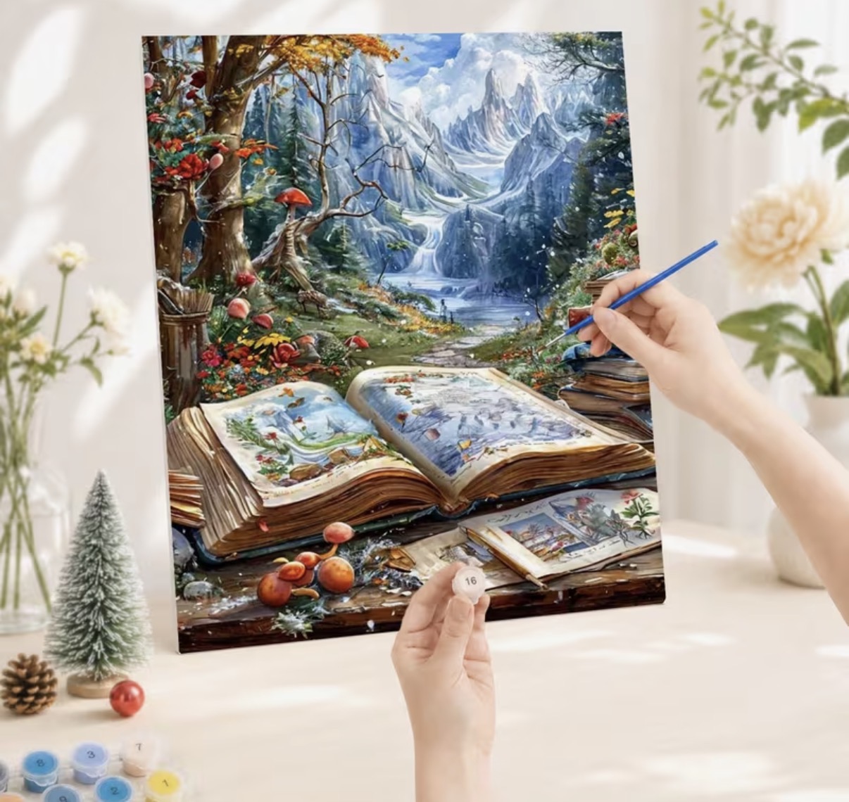 نقاشی با اعداد طرح جادوی کتاب سایز 50*40