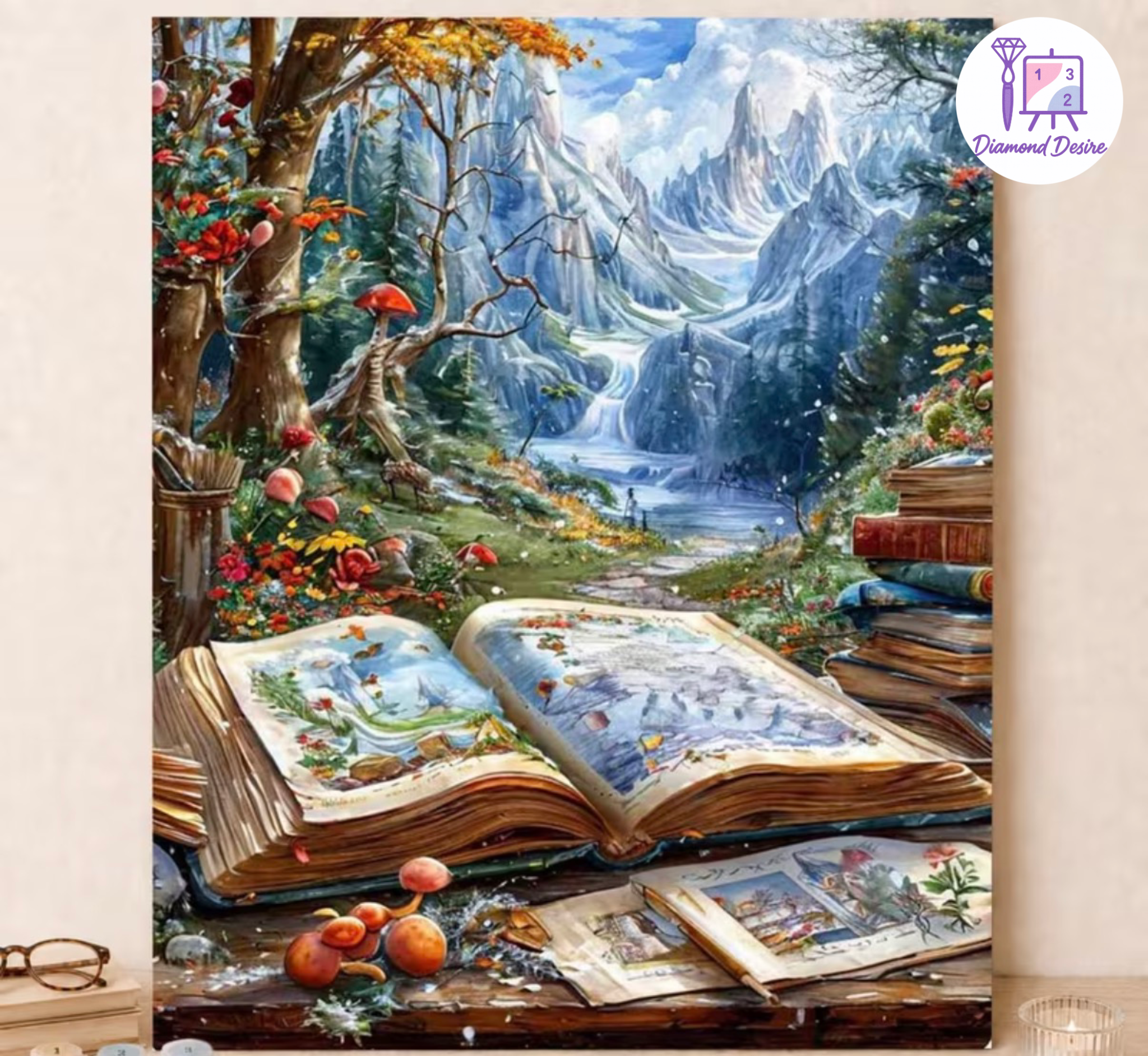 نقاشی با اعداد طرح جادوی کتاب سایز 50*40