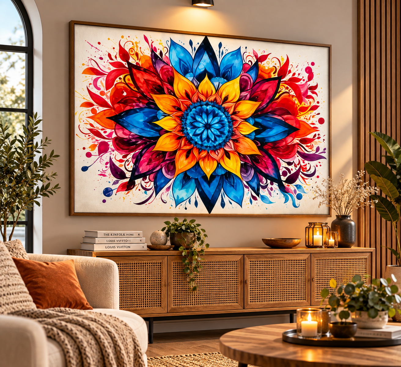 نقاشی الماسی طرح ماندلا سایز 50*40