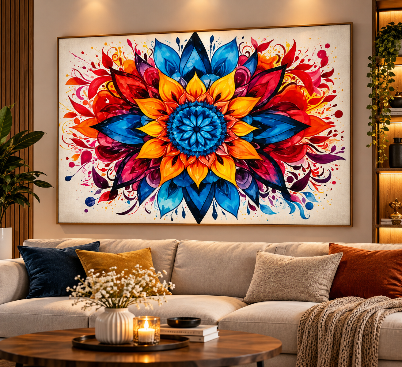 نقاشی الماسی طرح ماندلا سایز 50*40